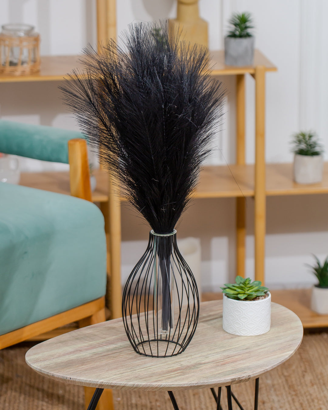 FAUX PAMPAS GRASS - Black